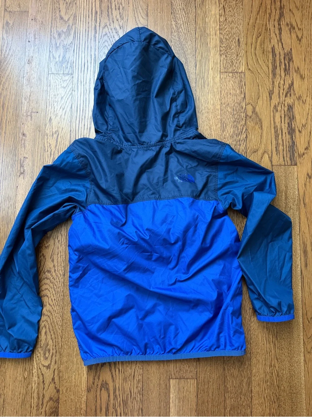 The North Face Boys 7/8 Blue Half-Zip Hooded Pullover Jacket